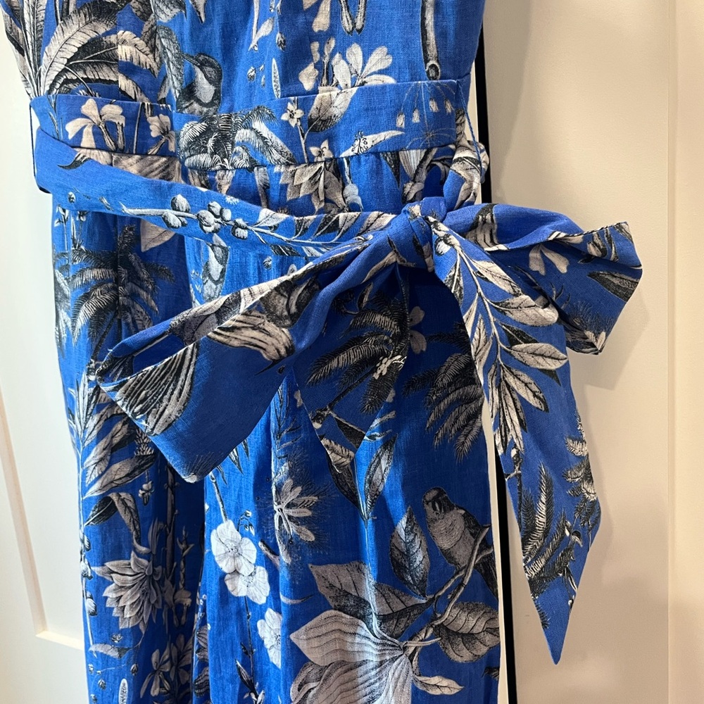 J. Crew Floral Blue Sleeveless Maxi Dress - Picture 4 of 15